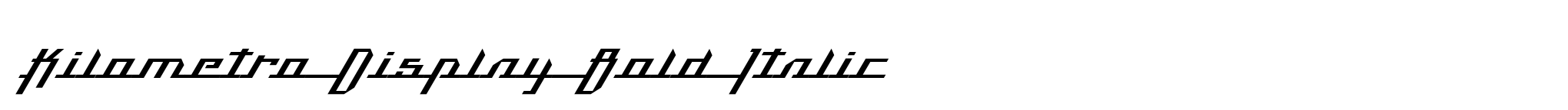 Kilometro Display Bold Italic image